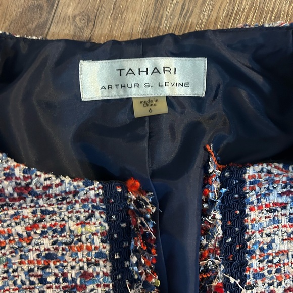 Tahari Multicolor Tweed Skirt Suit - Picture 5 of 11